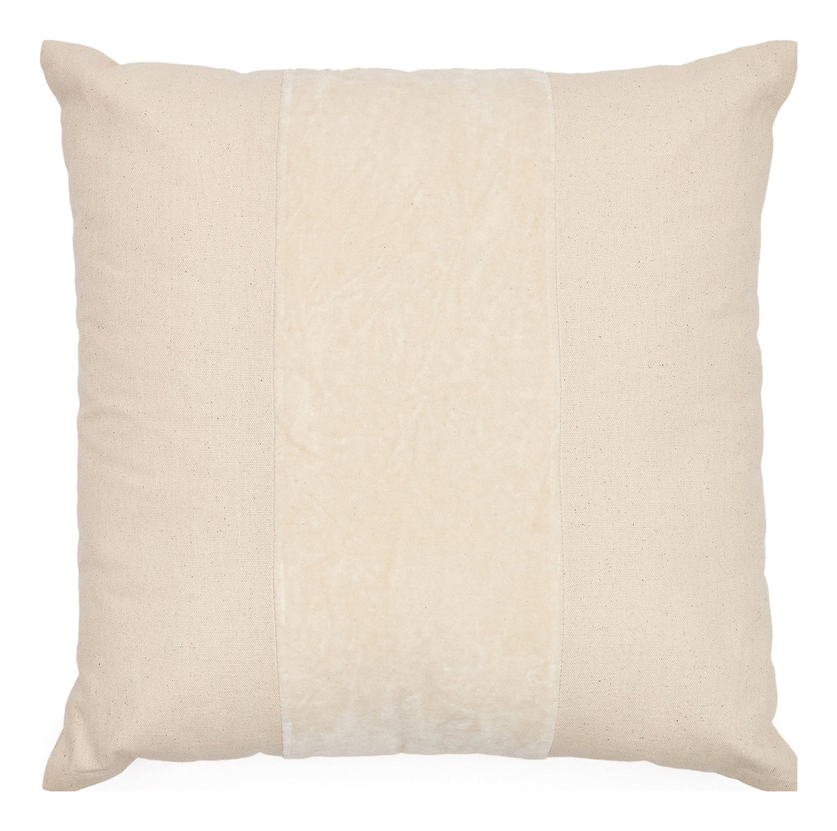 Zaira Cushion Cover, Cotton and White Velvet, 45x45