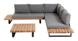 Zalika Lounge Set Acacia Wood/Gray Cushions