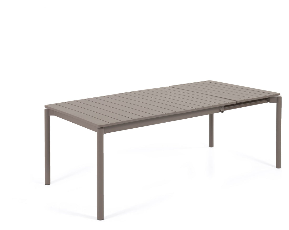 Zaltana Garden table with extension, 140/200x90, Mat Brown aluminum