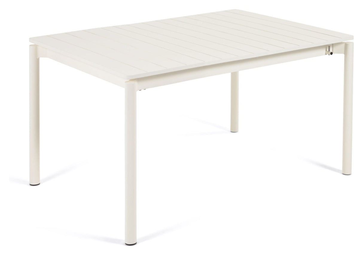 Zaltana Garden table with extension, 140/200x90, Mat White aluminum