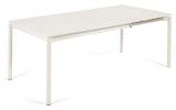 Zaltana Garden table with extension, 140/200x90, Mat White aluminum