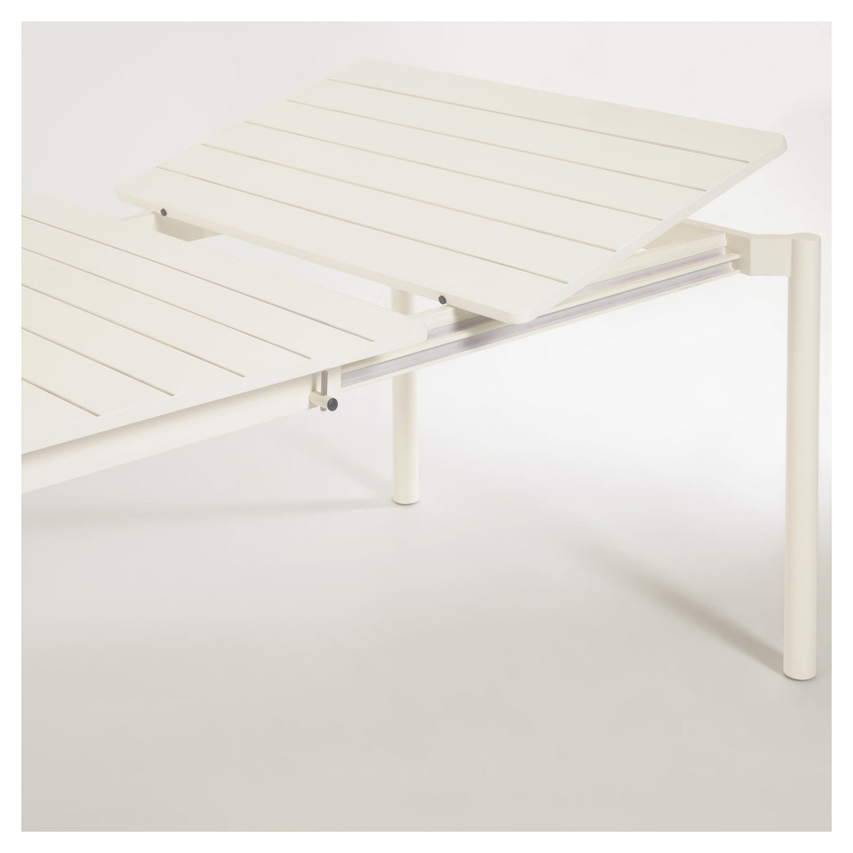 Zaltana Garden table with extension, 140/200x90, Mat White aluminum