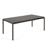 Zaltana Garden table with extension, 140/200x90, Mat Black aluminum