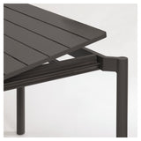 Zaltana Garden table with extension, 140/200x90, Mat Black aluminum