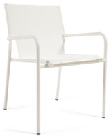 Zaltana Garden Chair, Matte white aluminum