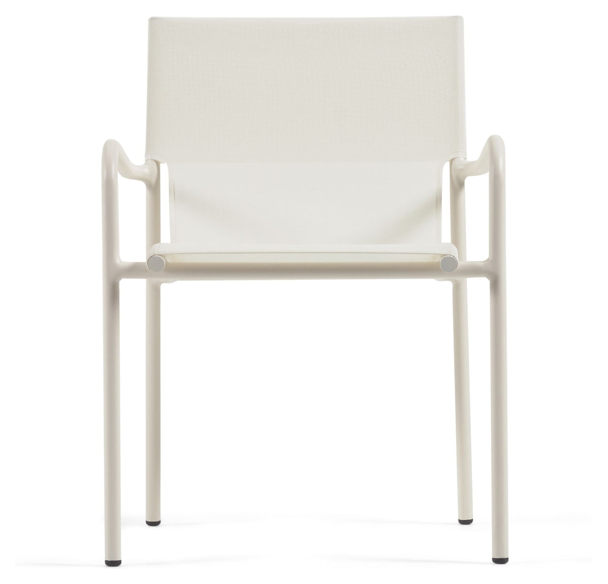 Zaltana Garden Chair, Matte white aluminum