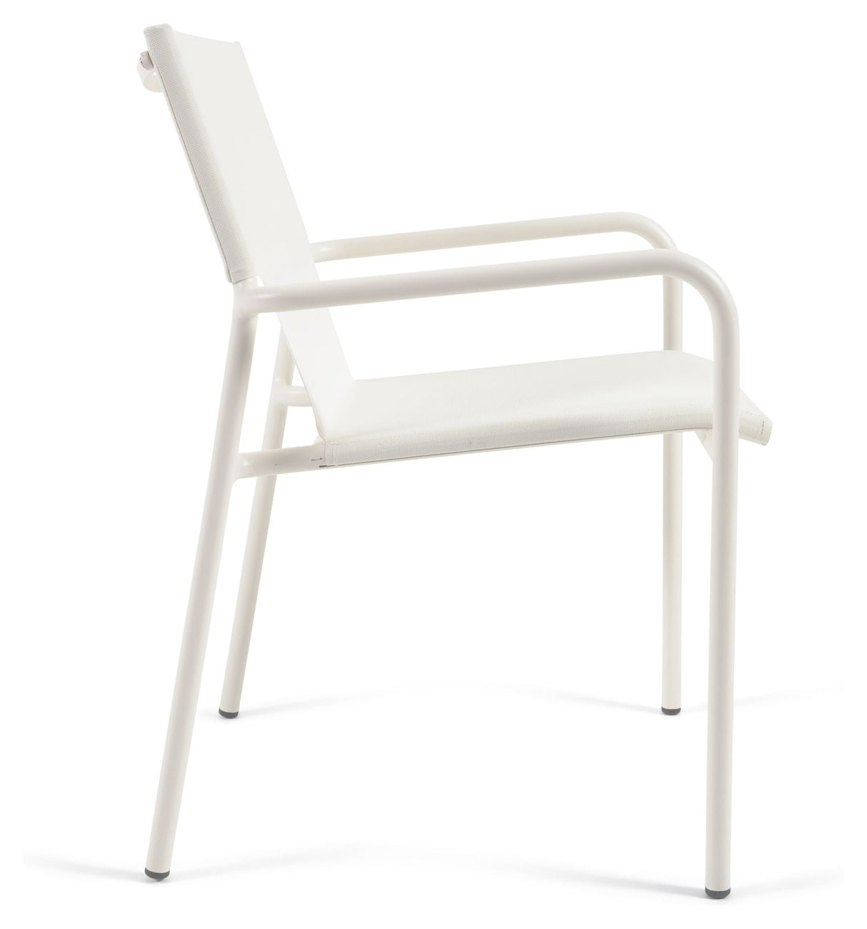 Zaltana Garden Chair, Matte white aluminum