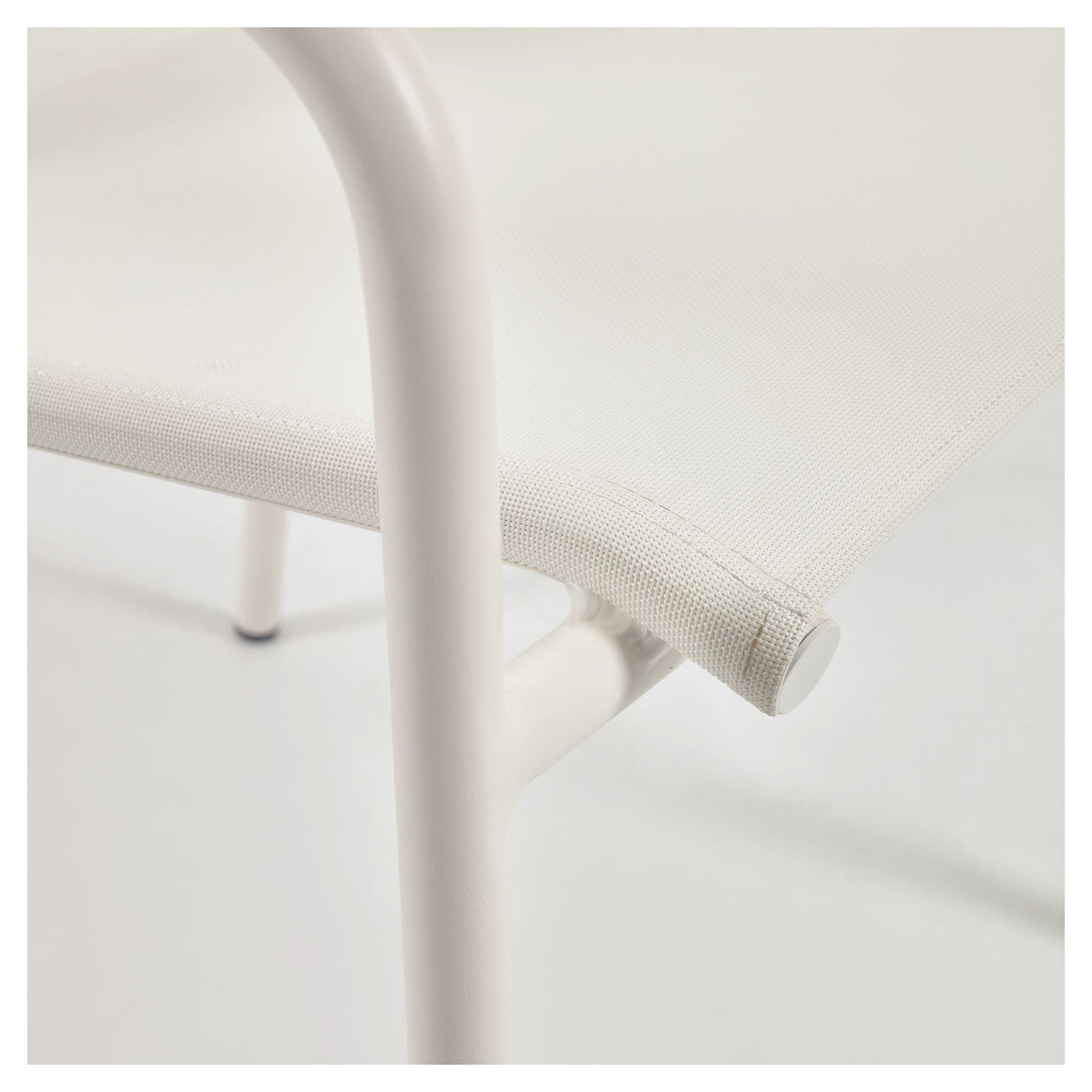 Zaltana Garden Chair, Matte white aluminum