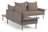 Zaltana Lounge Corner sofa with table, Matt Brown aluminum