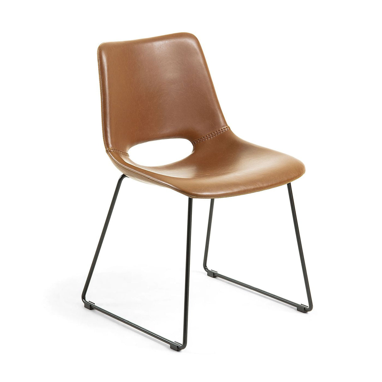 Ziggy Dining Chair Brown Leatherette