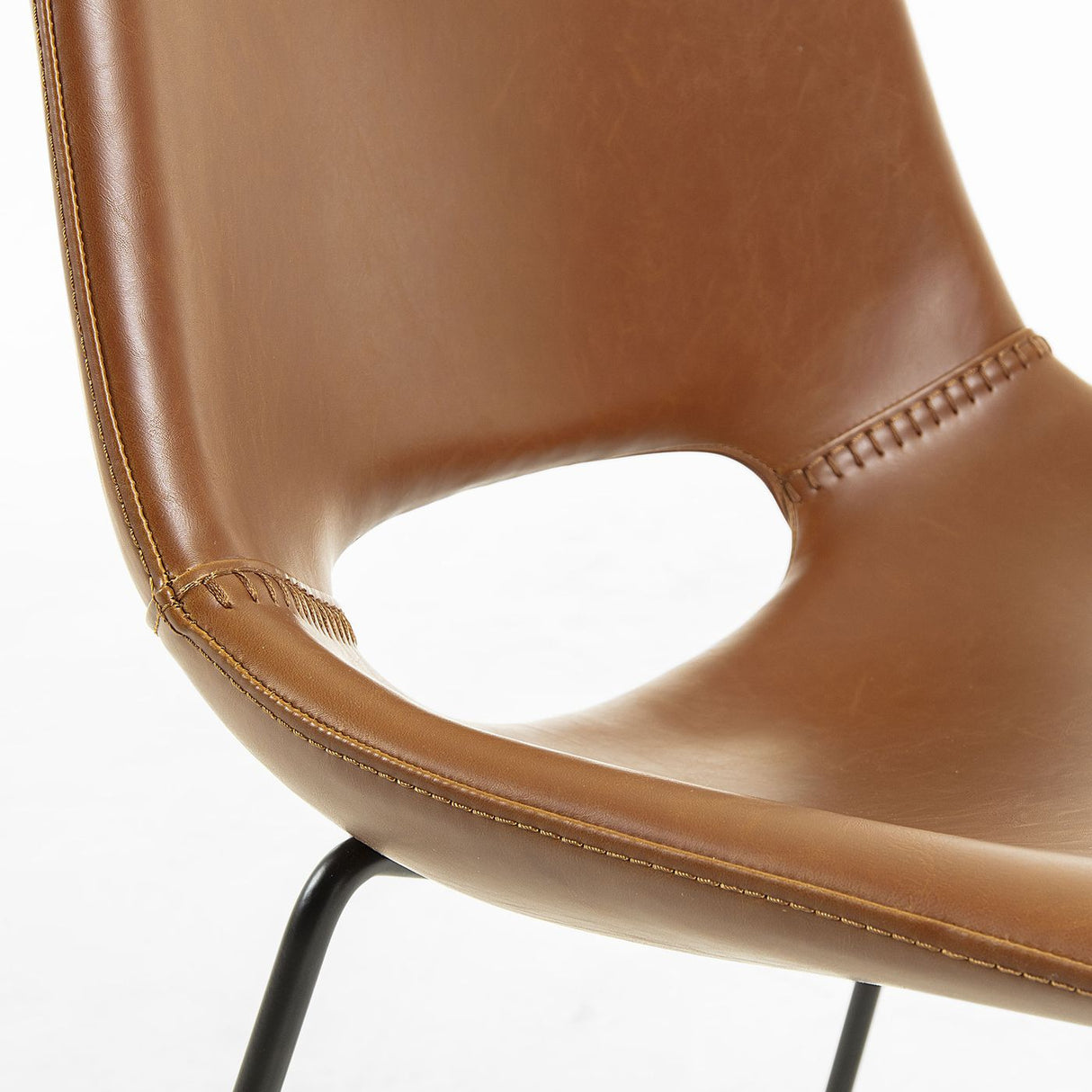 Ziggy Dining Chair Brown Leatherette