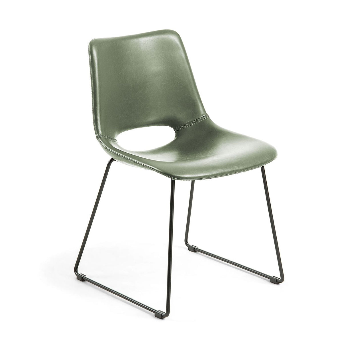 Ziggy Dining chair Green synthetic leather