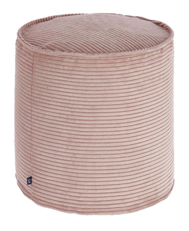 Zina Pouf Pink Velvet, Ø40