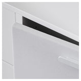 Keep AV Cabinet on base with 2 drawers and 2 fabric doors, White