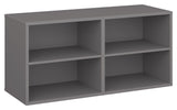 Keep Shelf with 2 fixed shelves. Module 002, Graphite