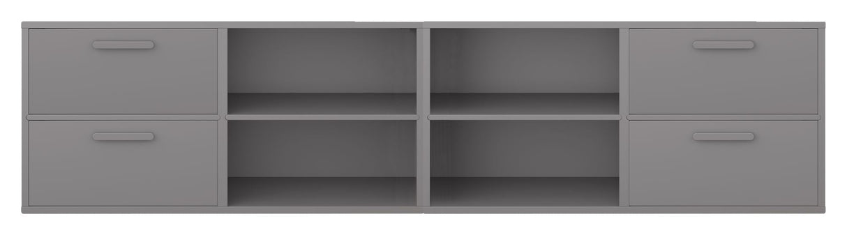 Keep Shelf with 2 fixed shelves. Module 002, Graphite