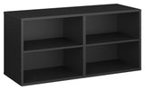 Keep Shelf with 2 fixed shelves. Module 002, Black