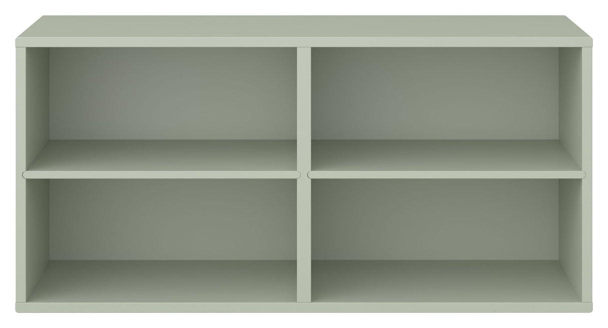 Keep Shelf with 2 fixed shelves. Module 002, Dusty Green