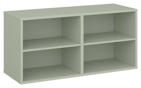 Keep Shelf with 2 fixed shelves. Module 002, Dusty Green