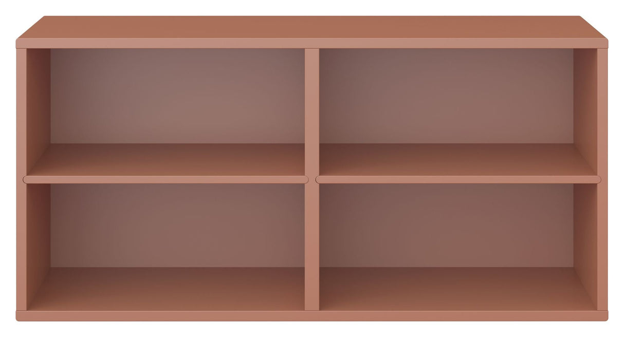 Keep Shelf with 2 fixed shelves. Module 002, Terracotta