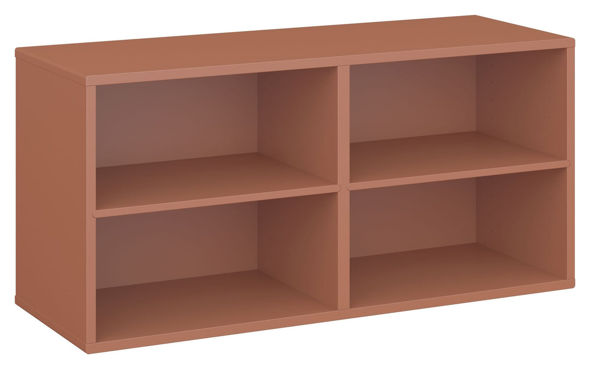 Keep Shelf with 2 fixed shelves. Module 002, Terracotta