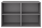 Keep Shelf with 2 fixed shelves. Module 004, Graphite