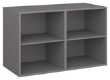 Keep Shelf with 2 fixed shelves. Module 004, Graphite