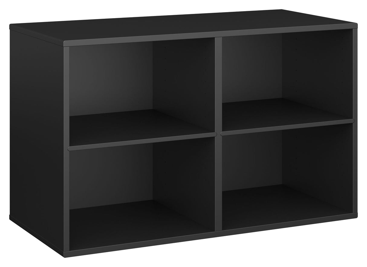 Keep Shelf with 2 fixed shelves. Module 004, Black