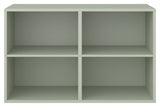 Keep Shelf with 2 fixed shelves. Module 004, Dusty Green