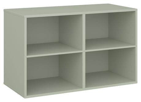 Keep Shelf with 2 fixed shelves. Module 004, Dusty Green