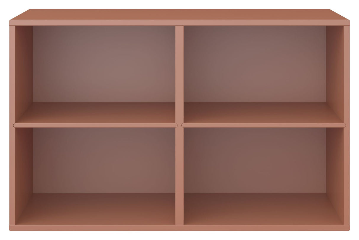 Keep Shelf with 2 fixed shelves. Module 004, Terracotta