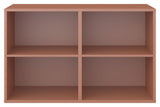 Keep Shelf with 2 fixed shelves. Module 004, Terracotta