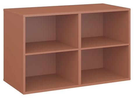 Keep Shelf with 2 fixed shelves. Module 004, Terracotta