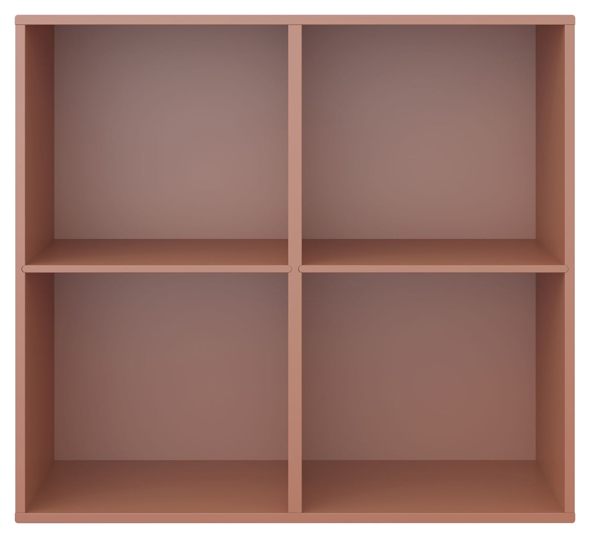 Keep Shelf with 2 fixed shelves. Module 006, Terracotta