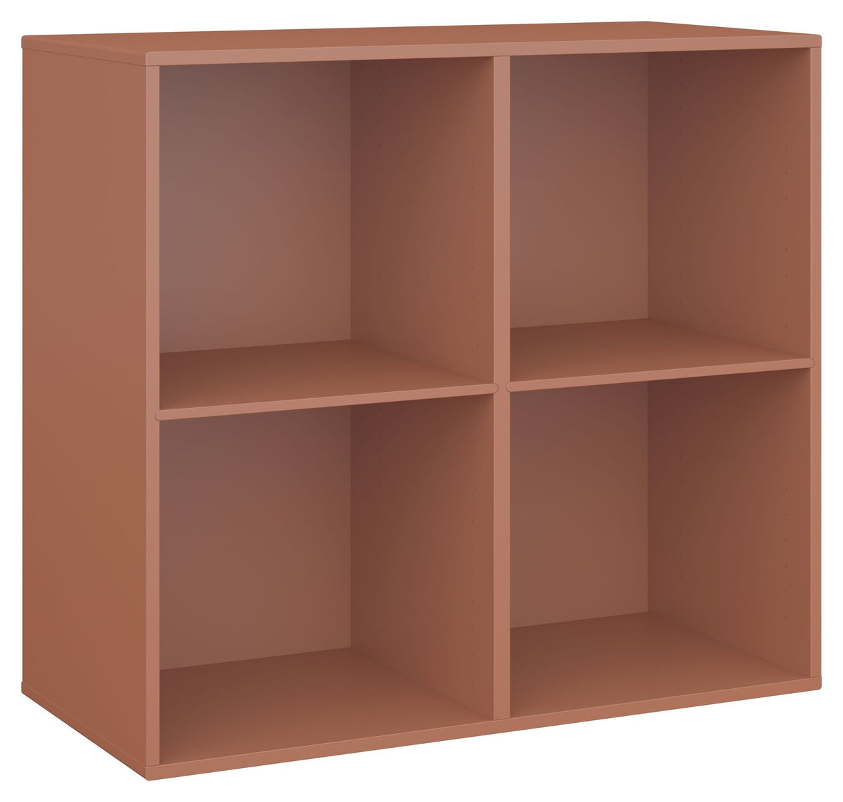 Keep Shelf with 2 fixed shelves. Module 006, Terracotta