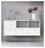 Keep Shelf with 3 fixed shelves. Module 005, White