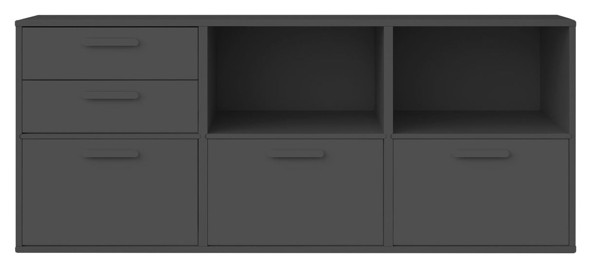 Keep Shelf with 3 fixed shelves. Module 005, Black