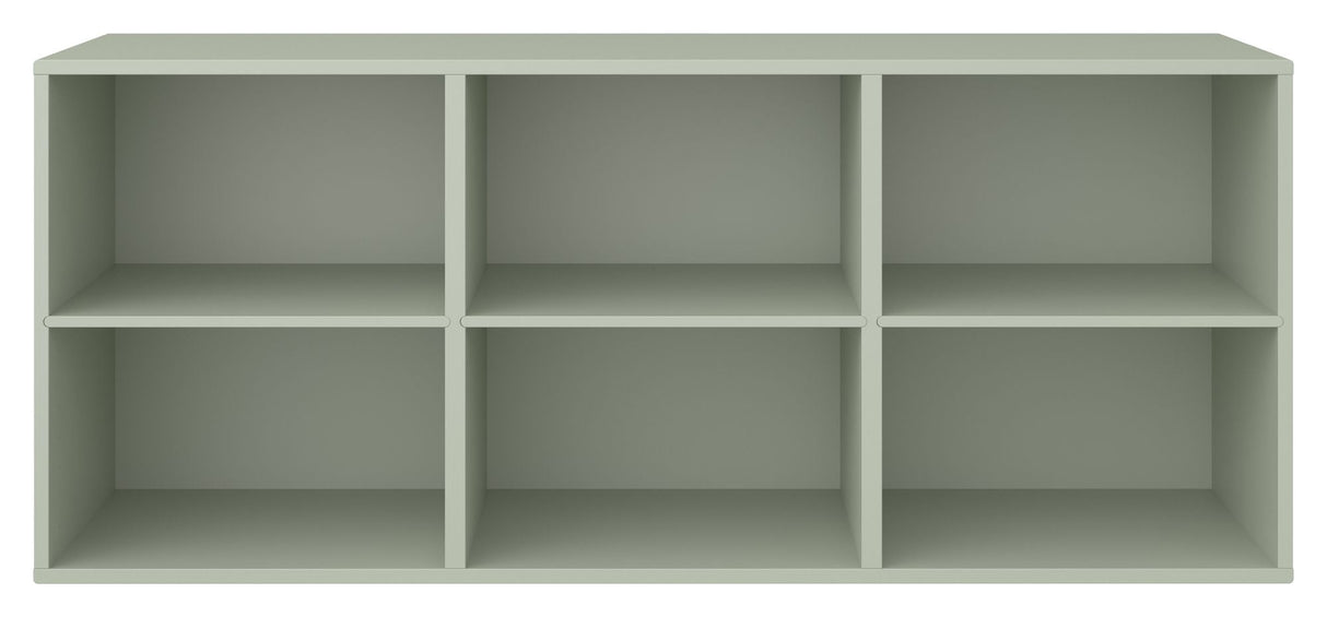 Keep Shelf with 3 fixed shelves. Module 005, Dusty Green