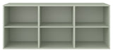 Keep Shelf with 3 fixed shelves. Module 005, Dusty Green