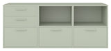 Keep Shelf with 3 fixed shelves. Module 005, Dusty Green