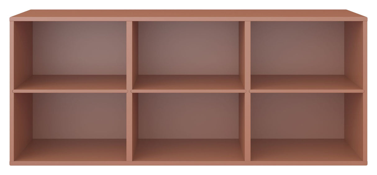 Keep Shelf with 3 fixed shelves. Module 005, Terracotta