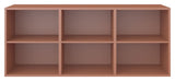 Keep Shelf with 3 fixed shelves. Module 005, Terracotta