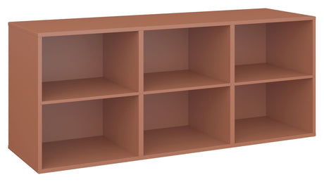 Keep Shelf with 3 fixed shelves. Module 005, Terracotta