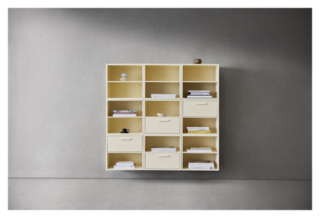 Keep Shelf with 9 modules and 4 drawers, Yellow