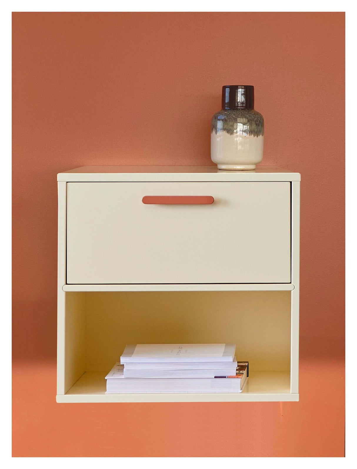 Keep Cabinet with 1 drawer, Yellow, terracotta