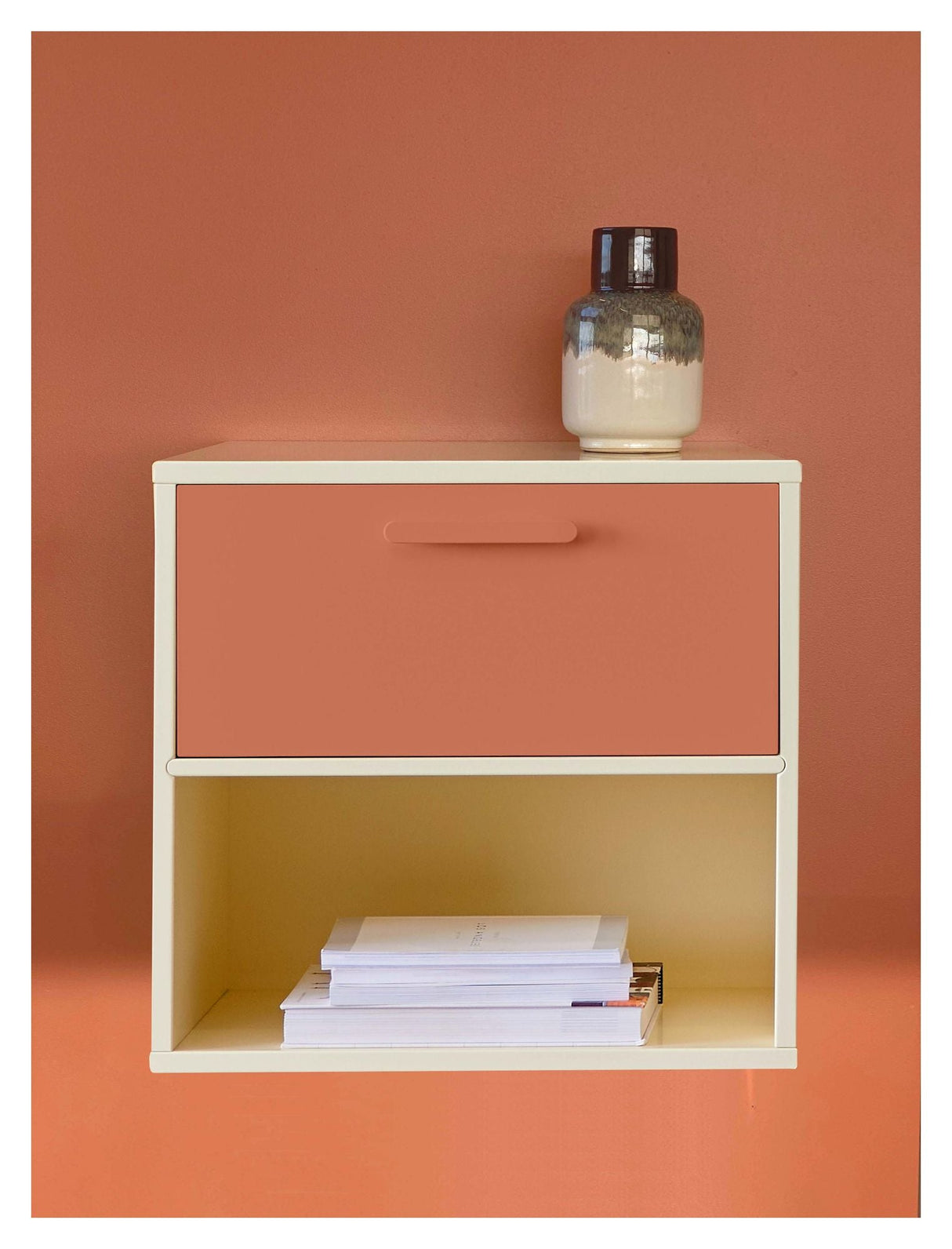 Keep Cabinet with 1 drawer, terracotta