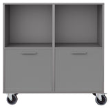 Keep Cabinet with 2 doors and wheels, Graphite