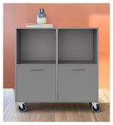 Keep Cabinet with 2 doors and wheels, Graphite