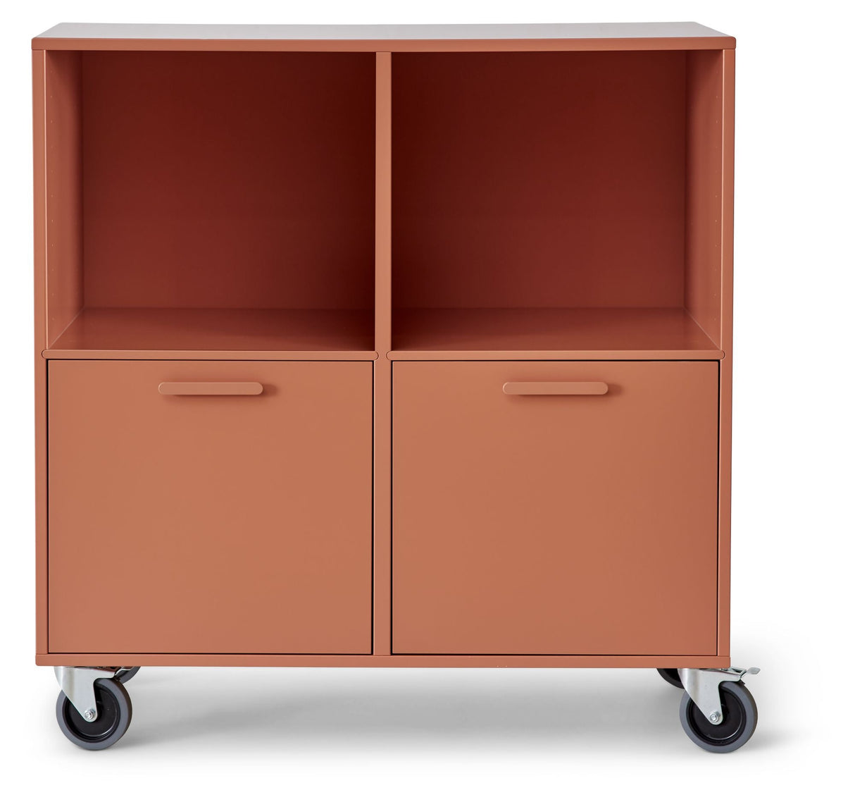 Keep Cabinet with 2 doors and wheels, Terracotta