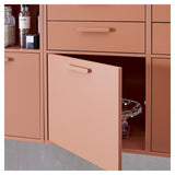 Keep Cabinet with 2 doors and wheels, Terracotta